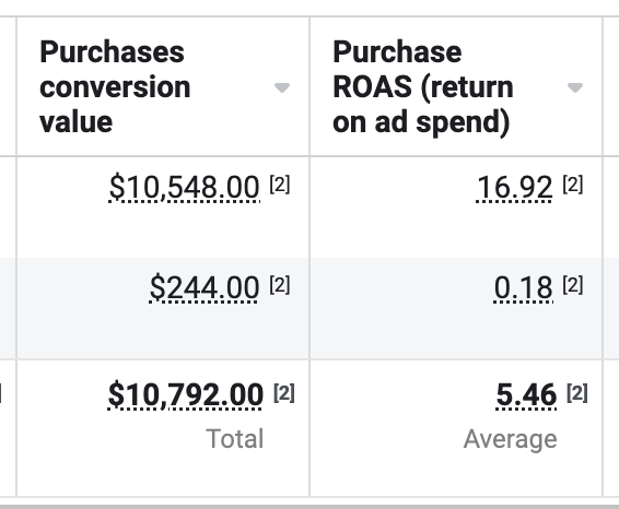 ROAS and Conversion Value